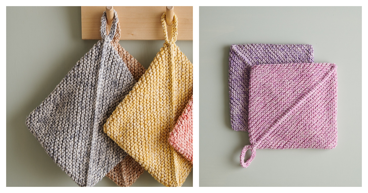 DoubleThick Pot Holder Free Knitting Pattern