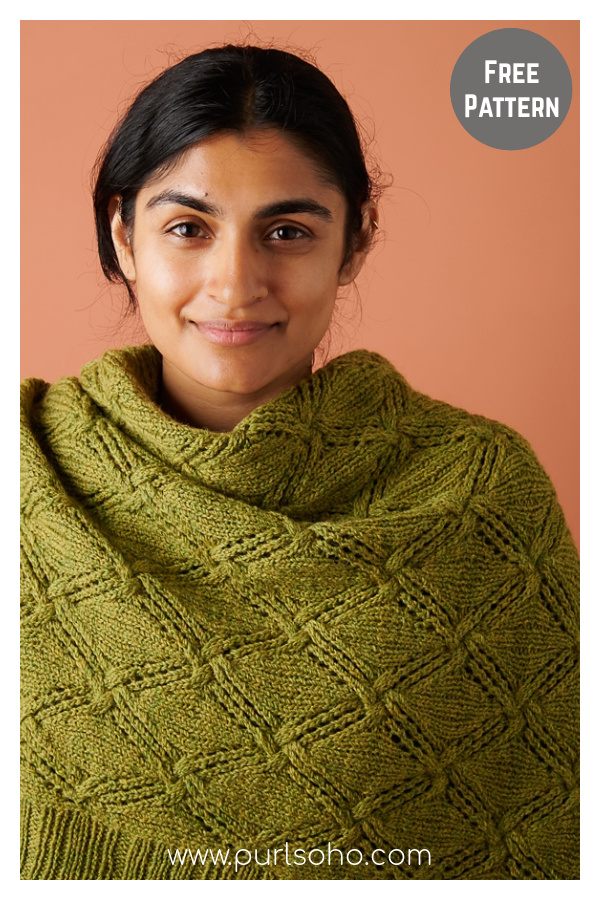 Climbing Rose Wrap Free Knitting Pattern