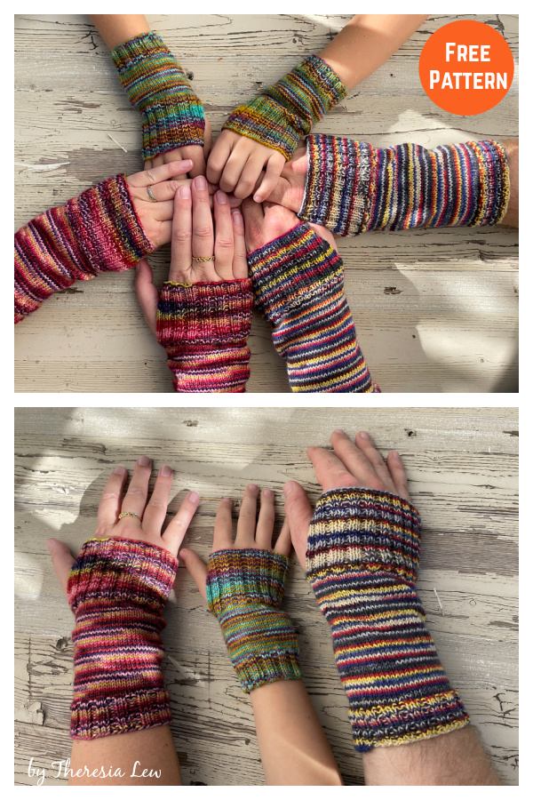 6 Easy Wristwarmers Free Knitting Pattern