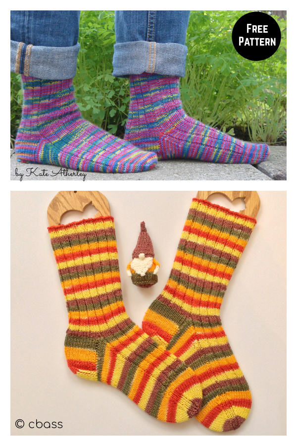 8 Basic Socks Free Knitting Patterns