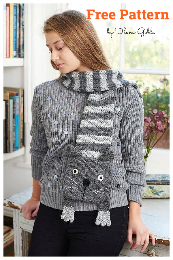 10+ Cat Scarf Knitting Patterns