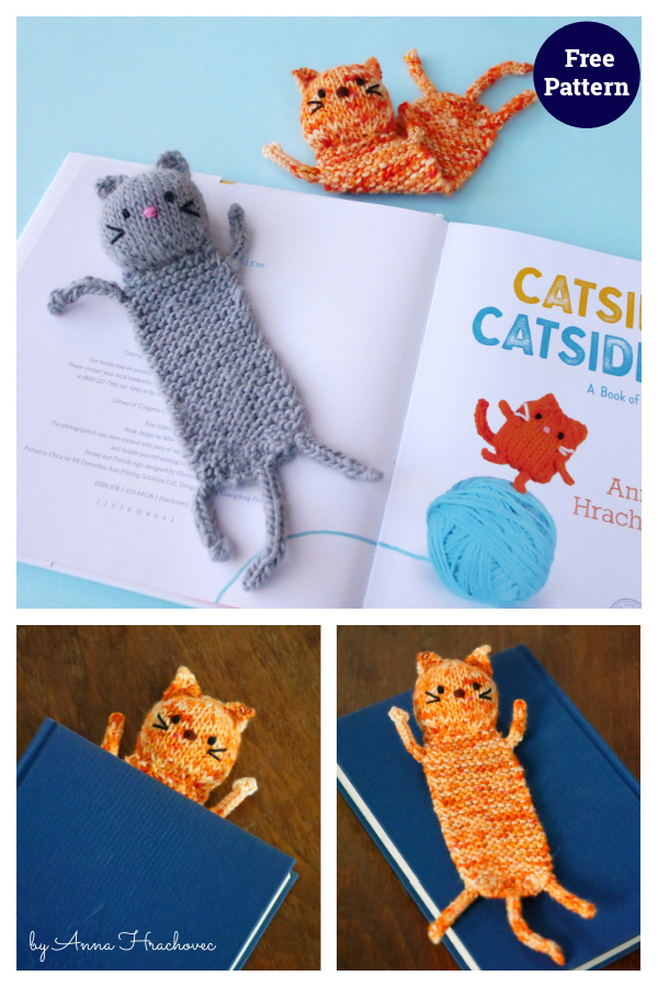Cat Bookmark Free Knitting Pattern