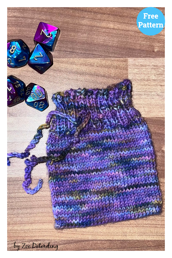 7 Dice Drawstring Bag Free Knitting Patterns