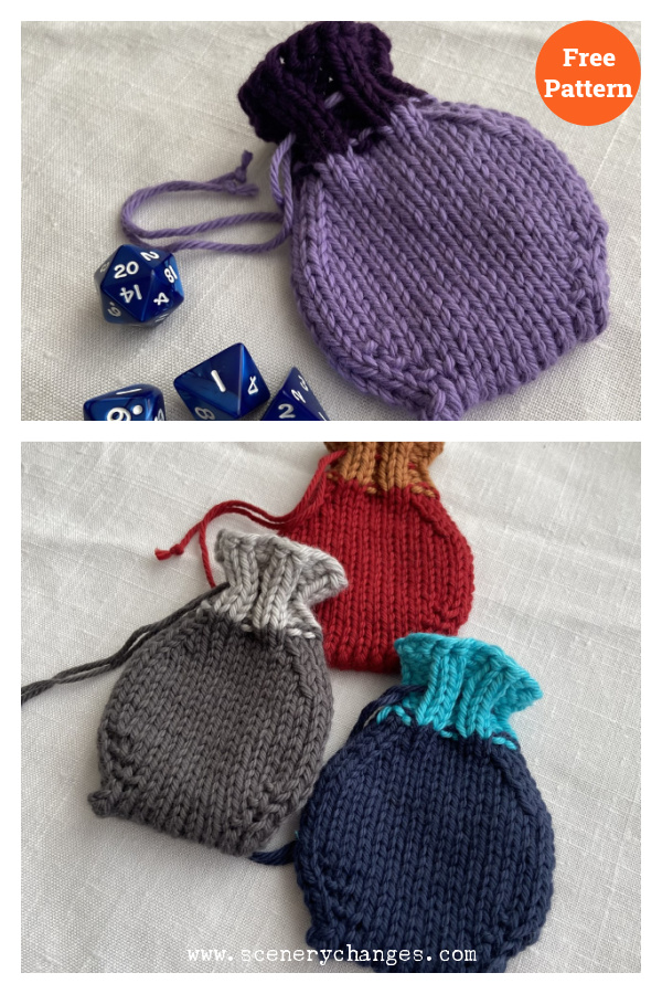 6 Dice Drawstring Bag Free Knitting Patterns Page 2 of 2