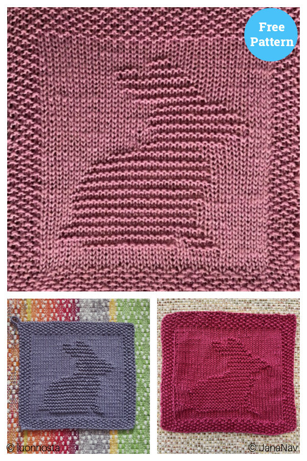 10+ Bunny Dishcloth Knitting Patterns