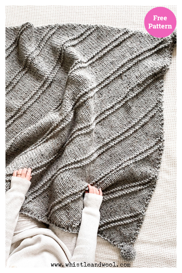 Crossways Throw Free Knitting Pattern