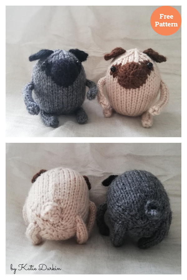 4 Pug Dog Knitting Patterns