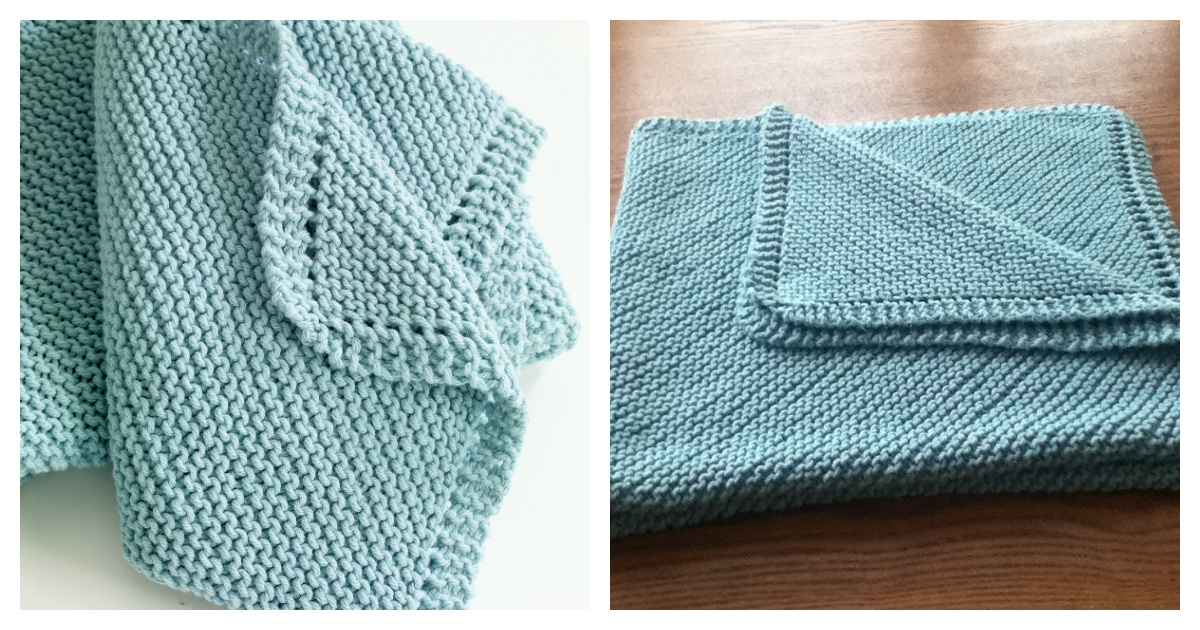 Diagonal Comfort Blanket Free Knitting Pattern