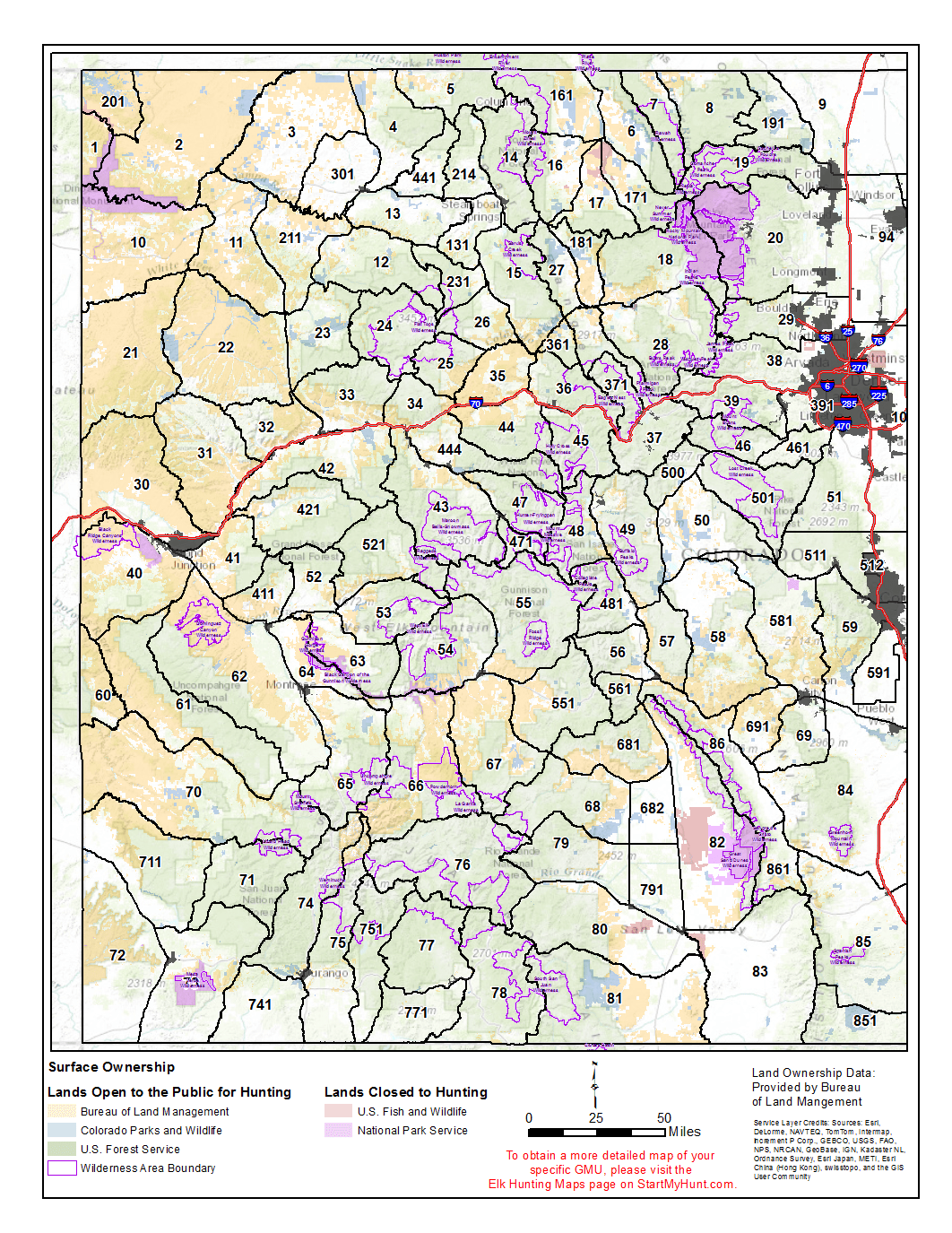 GMU Map Start My Hunt