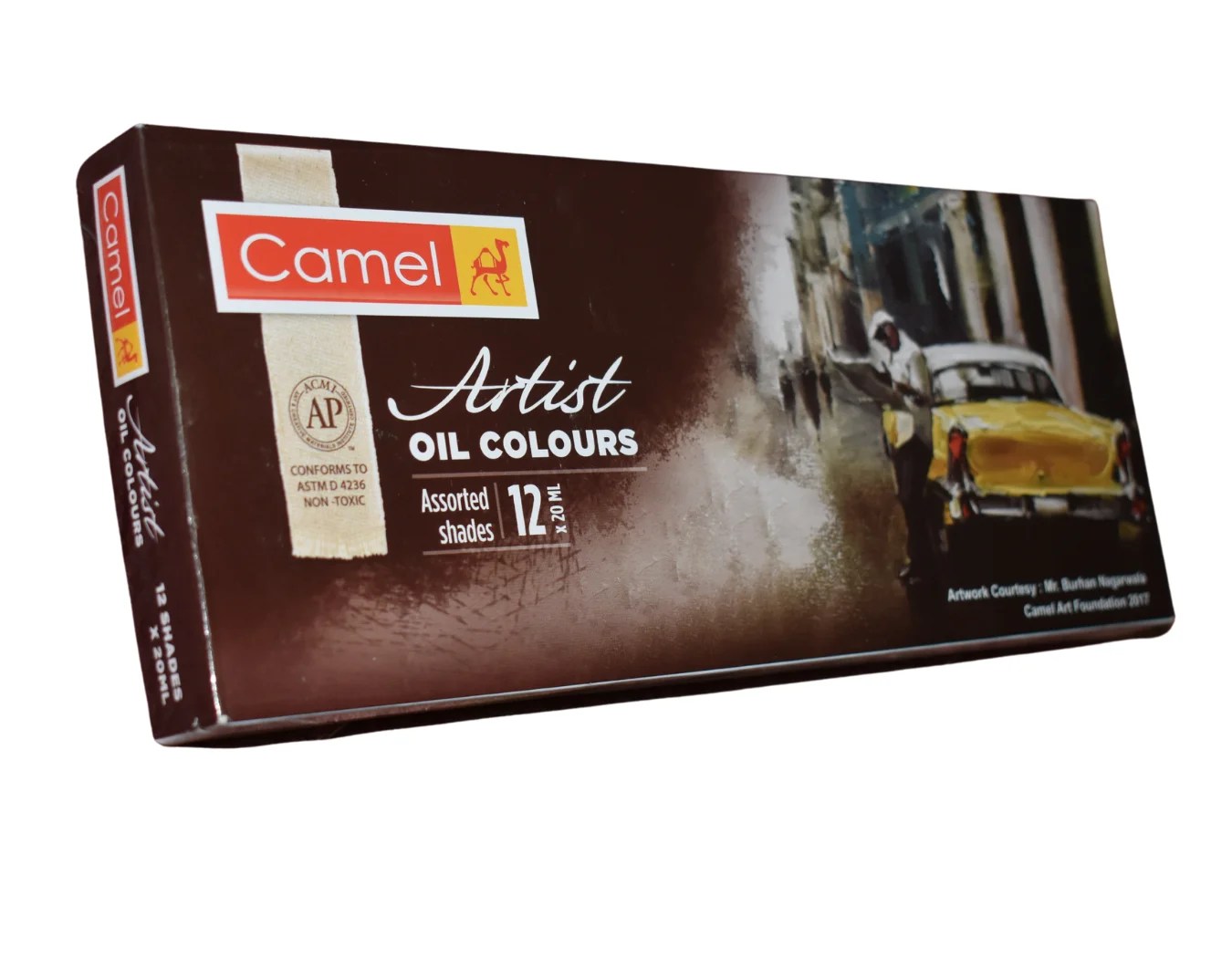 Camel Artist’s Oil Color Box 20ml tubes, 12 Shades (Set of 12
