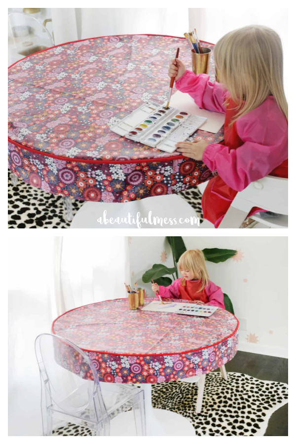 Waterproof Table Cover Free Sewing Pattern