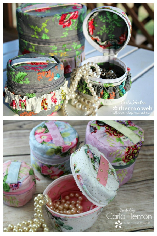 Fabric Jewelry Box Free Sewing Pattern