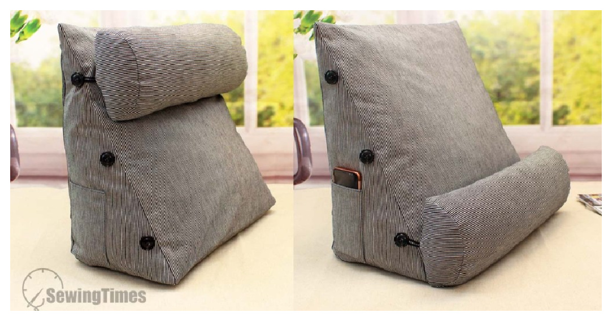 Triangle Backrest Pillow Free Sewing Pattern and Video Tutorial