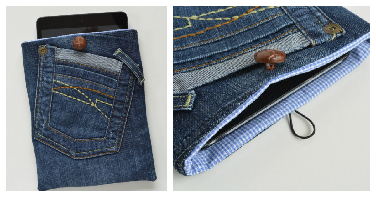 Denim Tablet Case Free Sewing Pattern