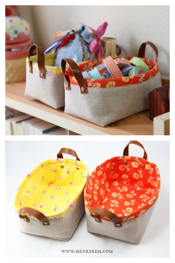 Fabric Storage Baskets Free Sewing Pattern