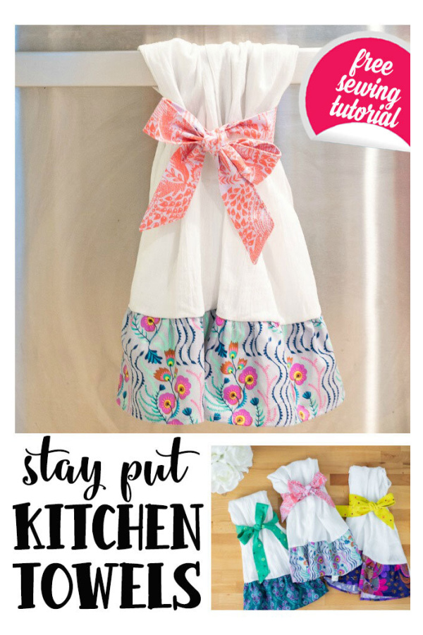 Stay Put Kitchen Towels Free Sewing Pattern