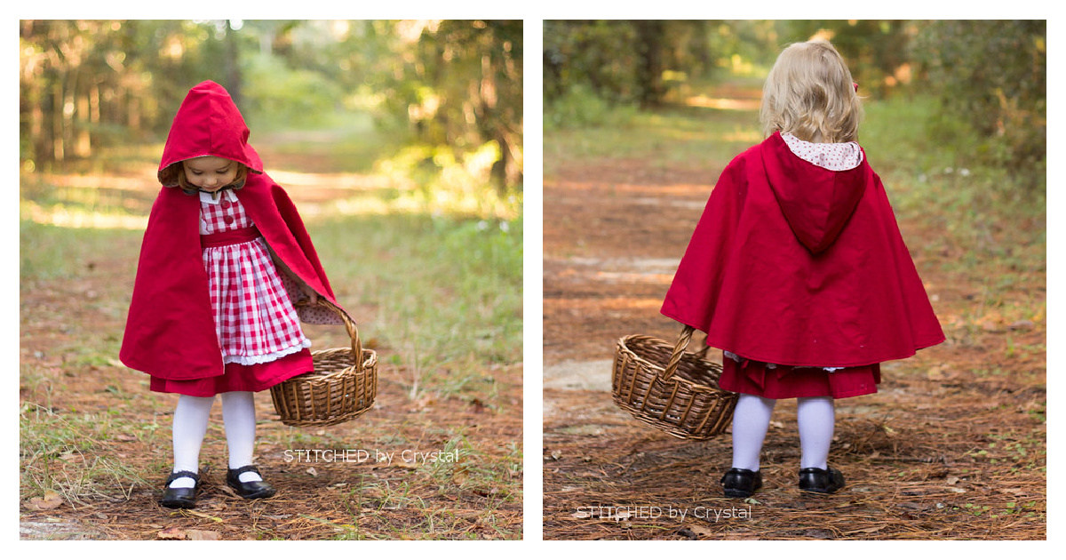 Little Red Riding Hooded Cape Free Sewing Pattern