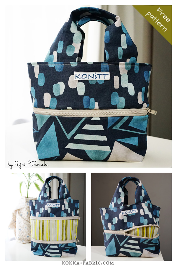 Height Adjustable Tote Bag Free Sewing Pattern