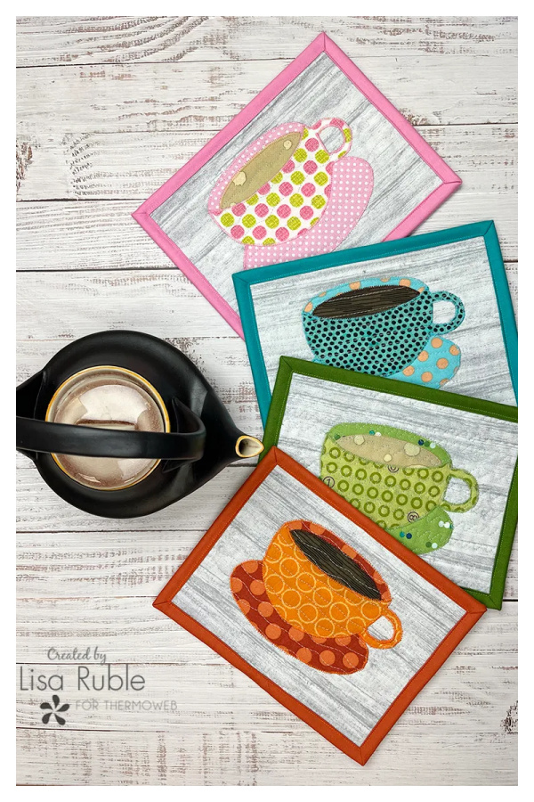 Tea Cup Mug Rugs Free Sewing Pattern