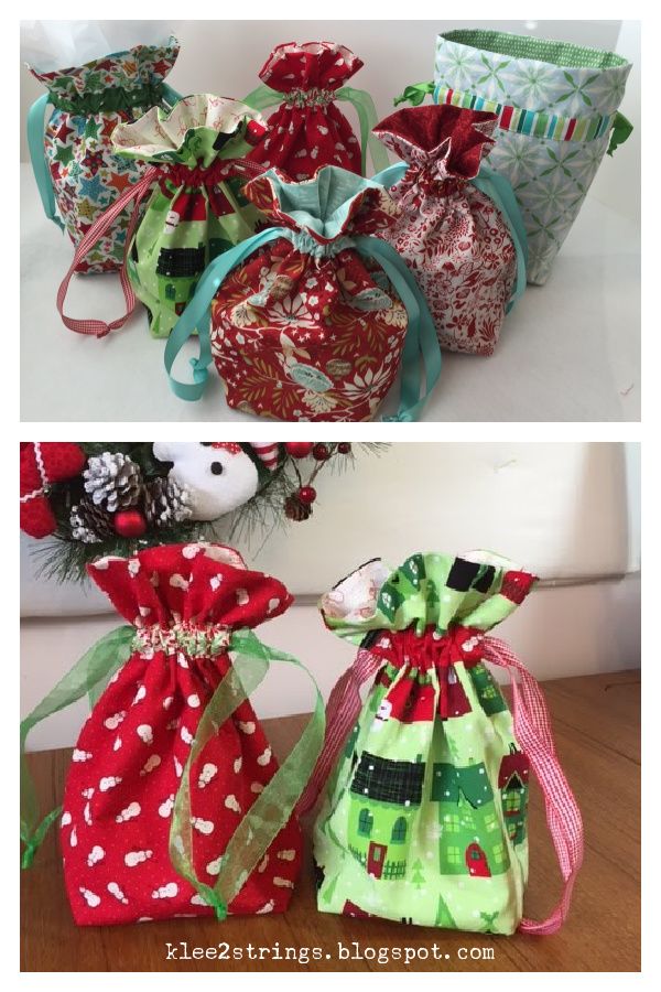 Scrap Busting Gift Bags Free Sewing Pattern