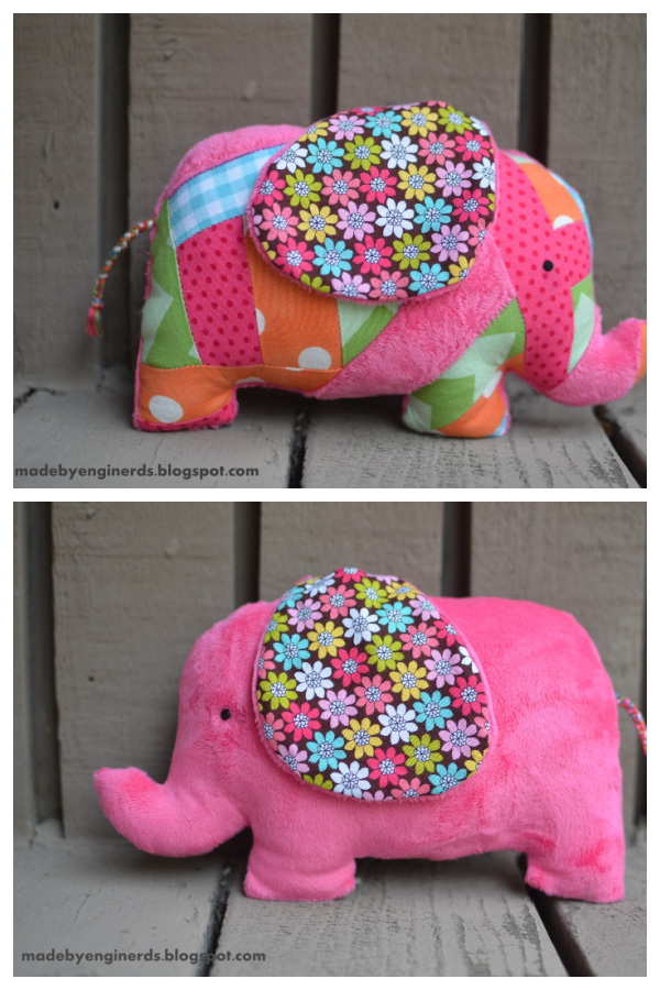 Elephant Stuffed Animal Free Sewing Pattern