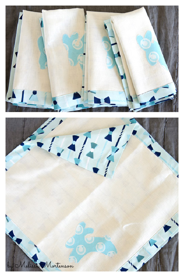 Easter Napkins Free Sewing Pattern
