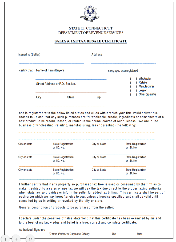How To Get A Connecticut Resale Certificate StartUp 101