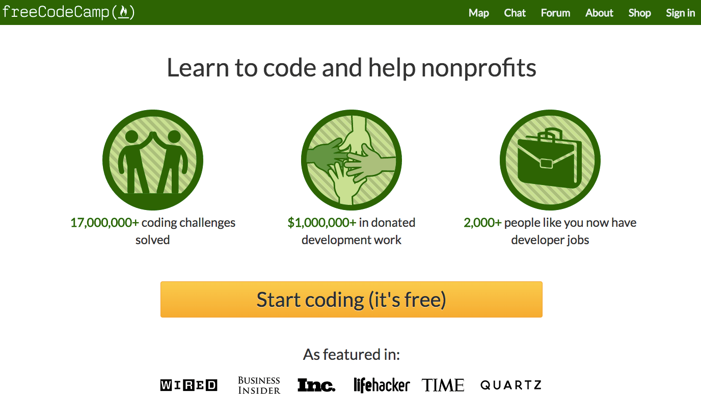 Free code camp startup collections
