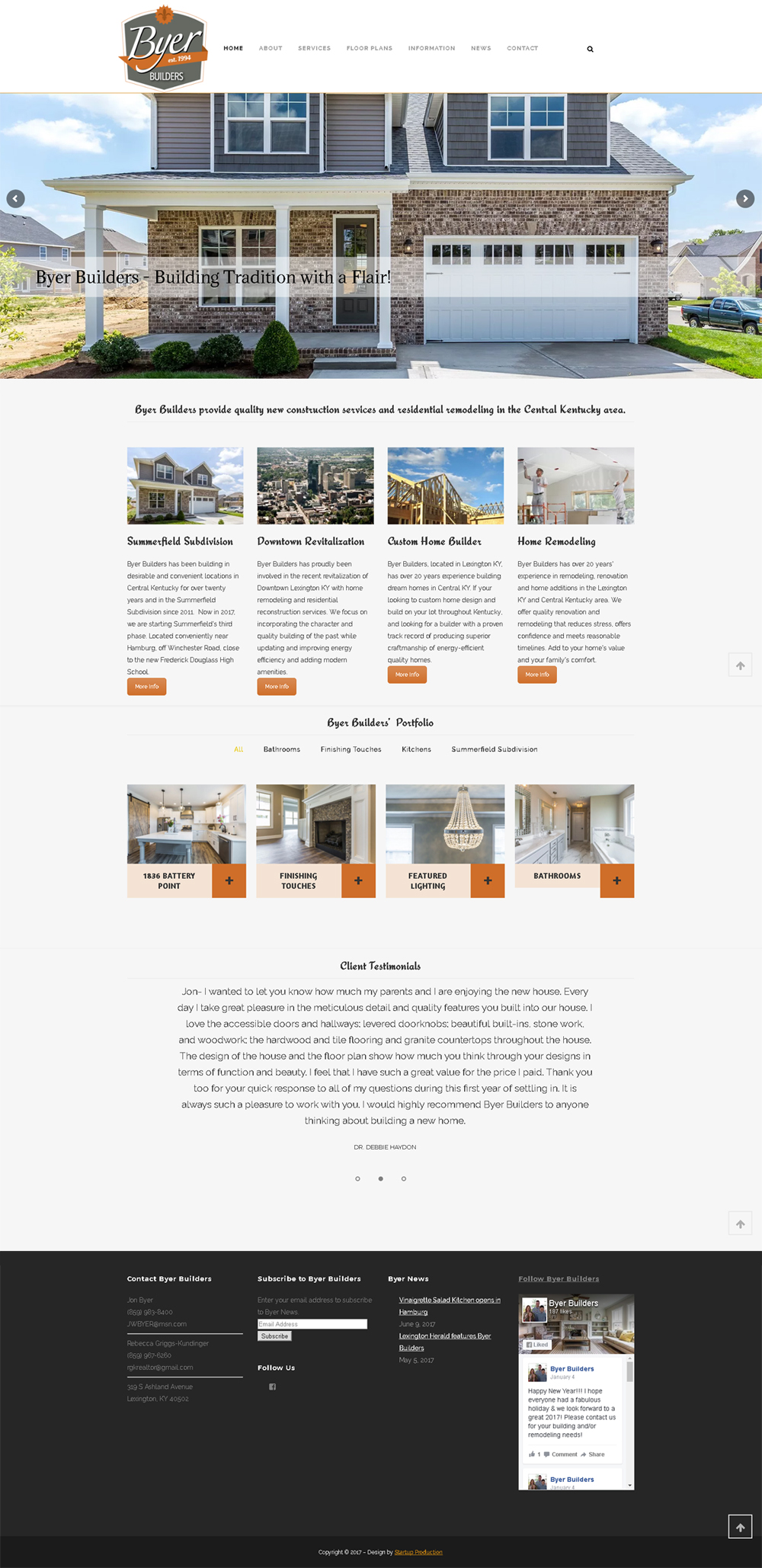 Byer Builders Lexington KY Startup Production, LLC