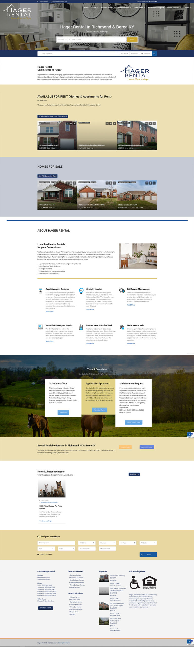 Hager Rental Richmond & Berea KY Startup Production, LLC