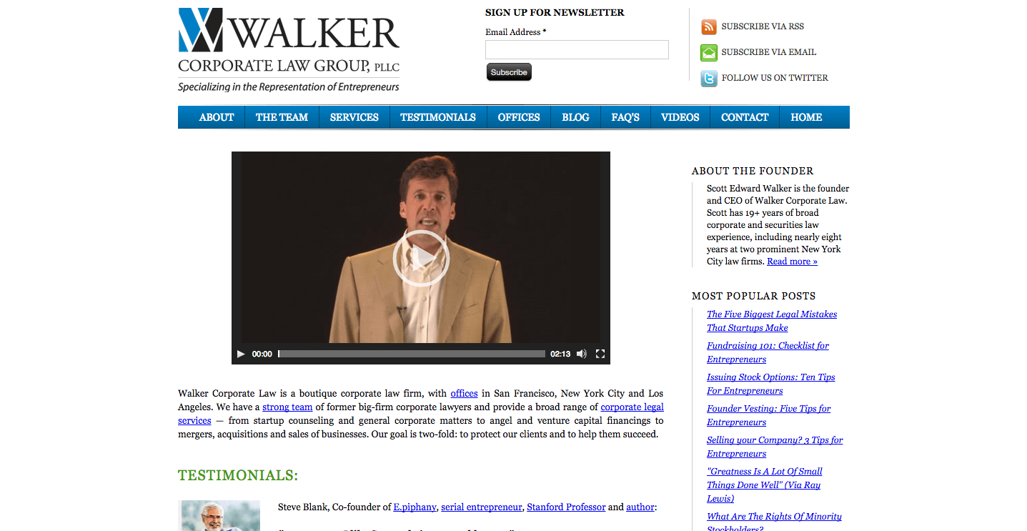 Walker Corporate Law Startup Resources