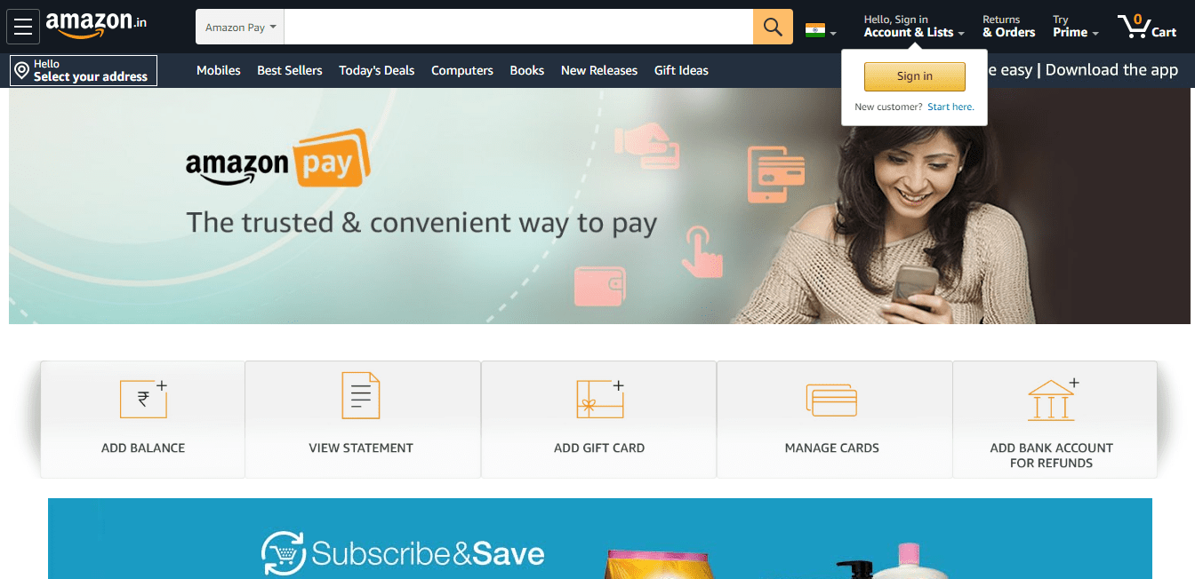 Amazon Pay Startup Stash