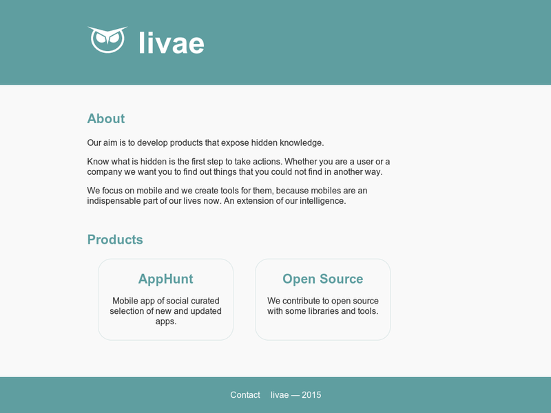 Livae profile at Startupxplore