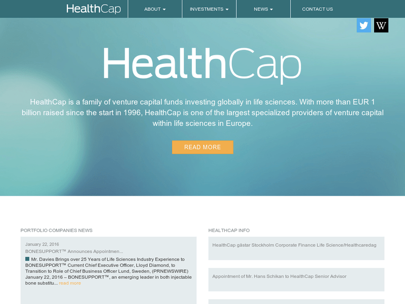 HealthCap profile at Startupxplore