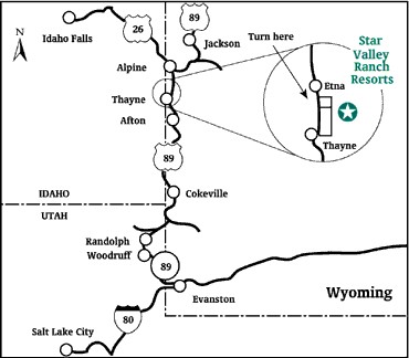 Star Valley Wyoming Map Maps – Star Valley Ranch Resort