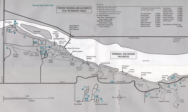 Starved Rock Waterfall Map 25 Starved Rock State Park Map