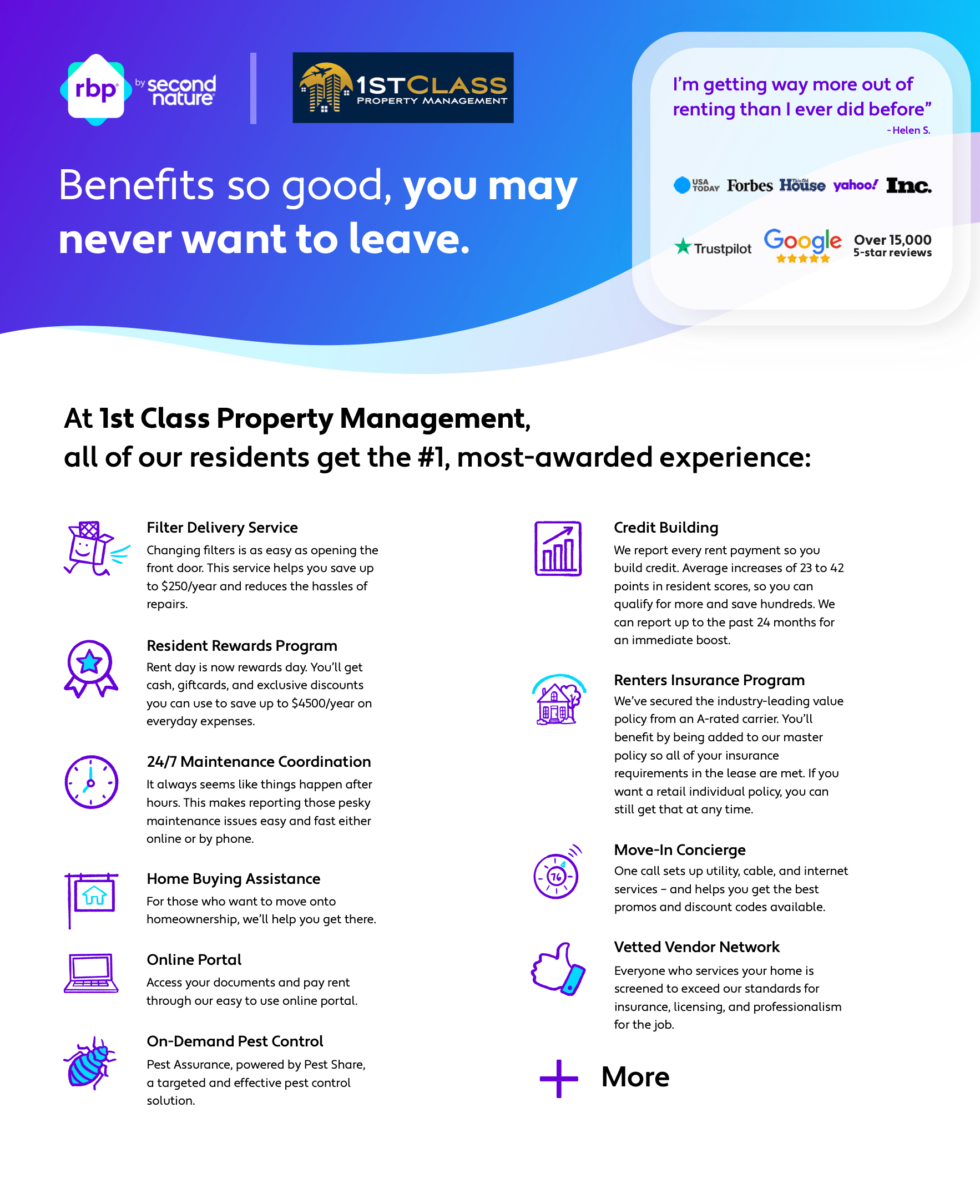 Resident Benefit Package 1st Class Management