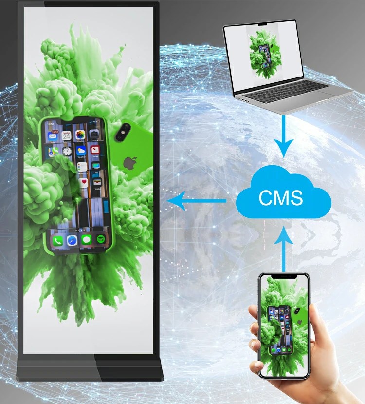 Vertical Full Screen Advertising Kiosk