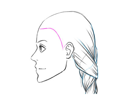 крутые прически рисовать