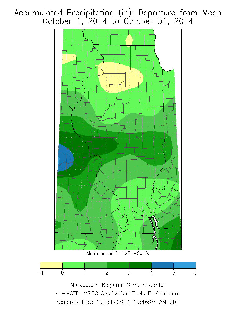 October Wetter Than Average for Illinois Illinois State Climatologist