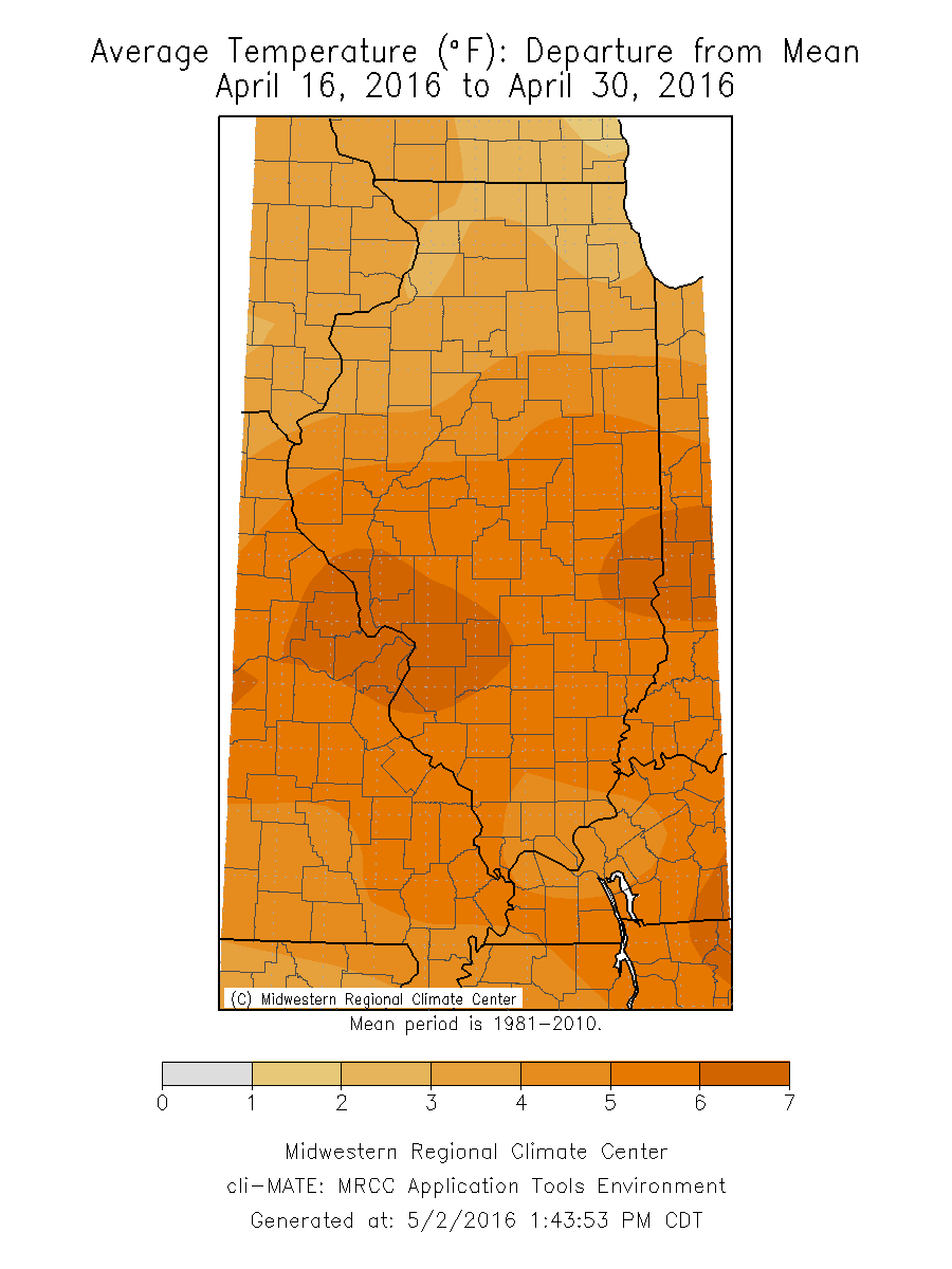 April Temperature and Rainfall in Illinois Illinois State Climatologist