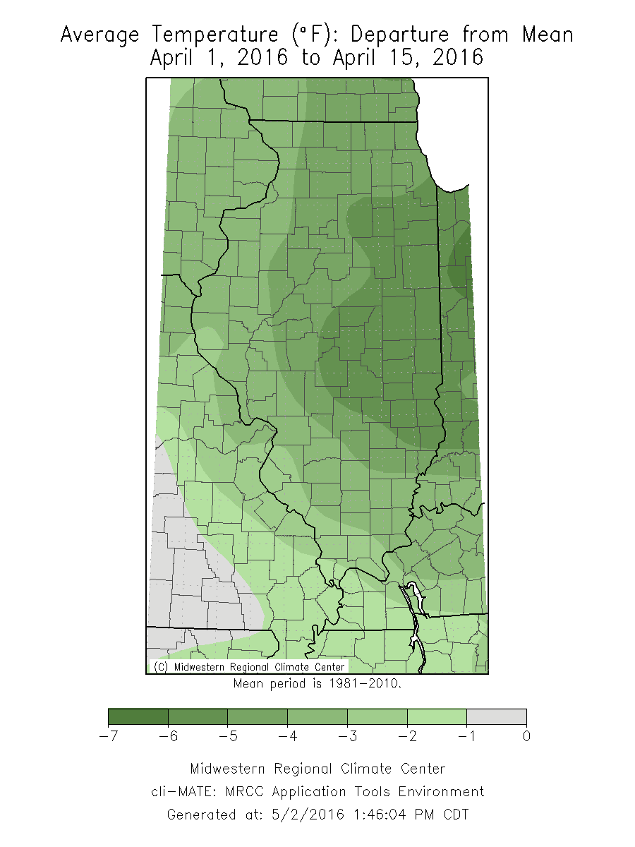 April Temperature and Rainfall in Illinois Illinois State Climatologist