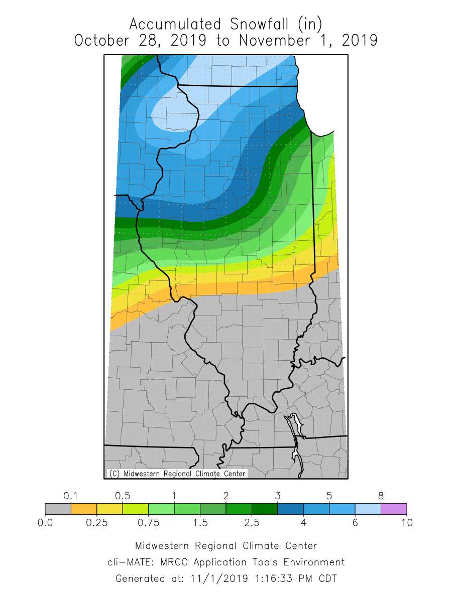 October Heat to Snow Illinois State Climatologist
