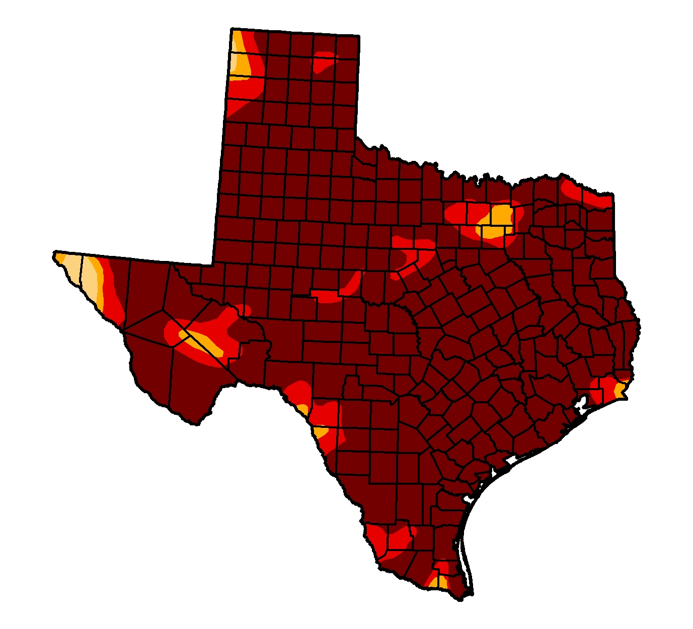 With Rain Falling on Texas Cities, Drought Rages on in the Rural West