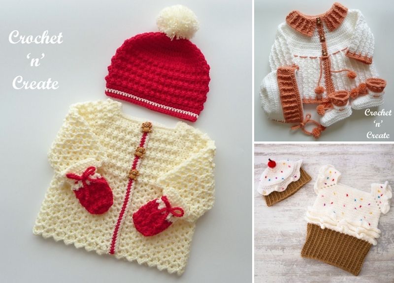 Sweet Easy Crocheted Baby Sets Pattern Center