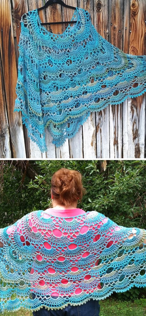Beautiful Virus Shawls26 Beautiful Colorful Virus Shawls Pattern Center