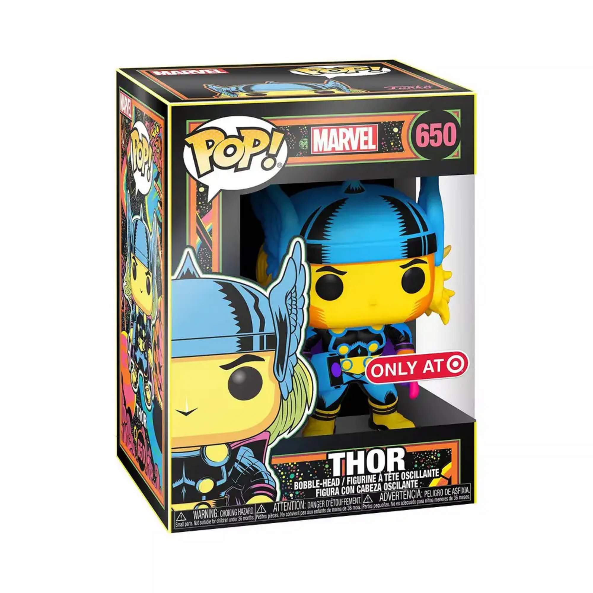 Funko POP Marvel Black Light Thor Iron Man Captain America Spiderman Dr. Strange (Target