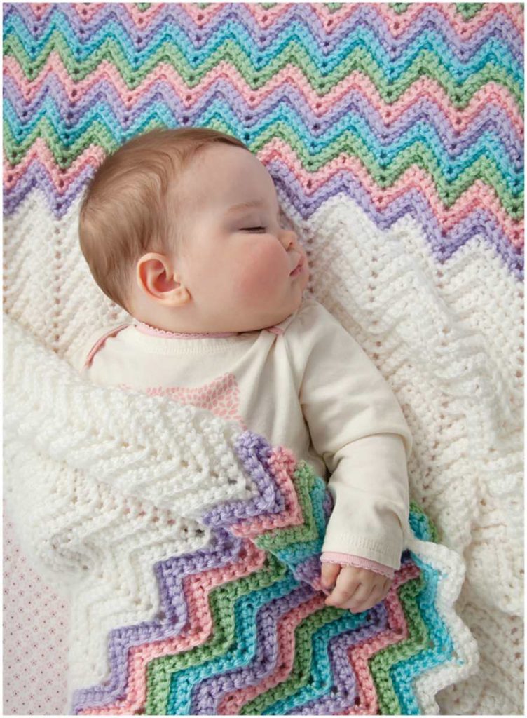 Rickrack Rainbow Crochet Baby Blanket Styles Idea