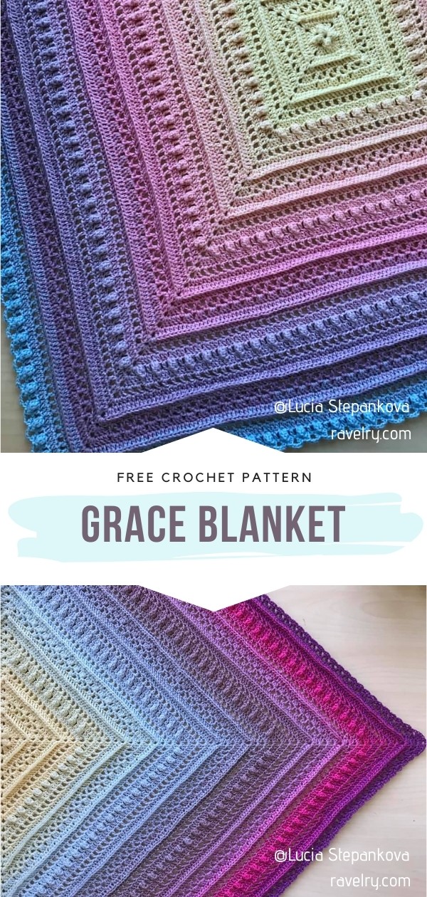 Charming Ombre Afghans with Free Crochet Patterns