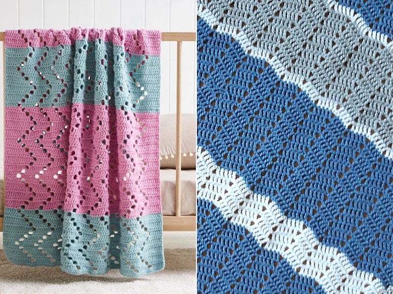 Charming Chevron Throws Free Crochet Patterns